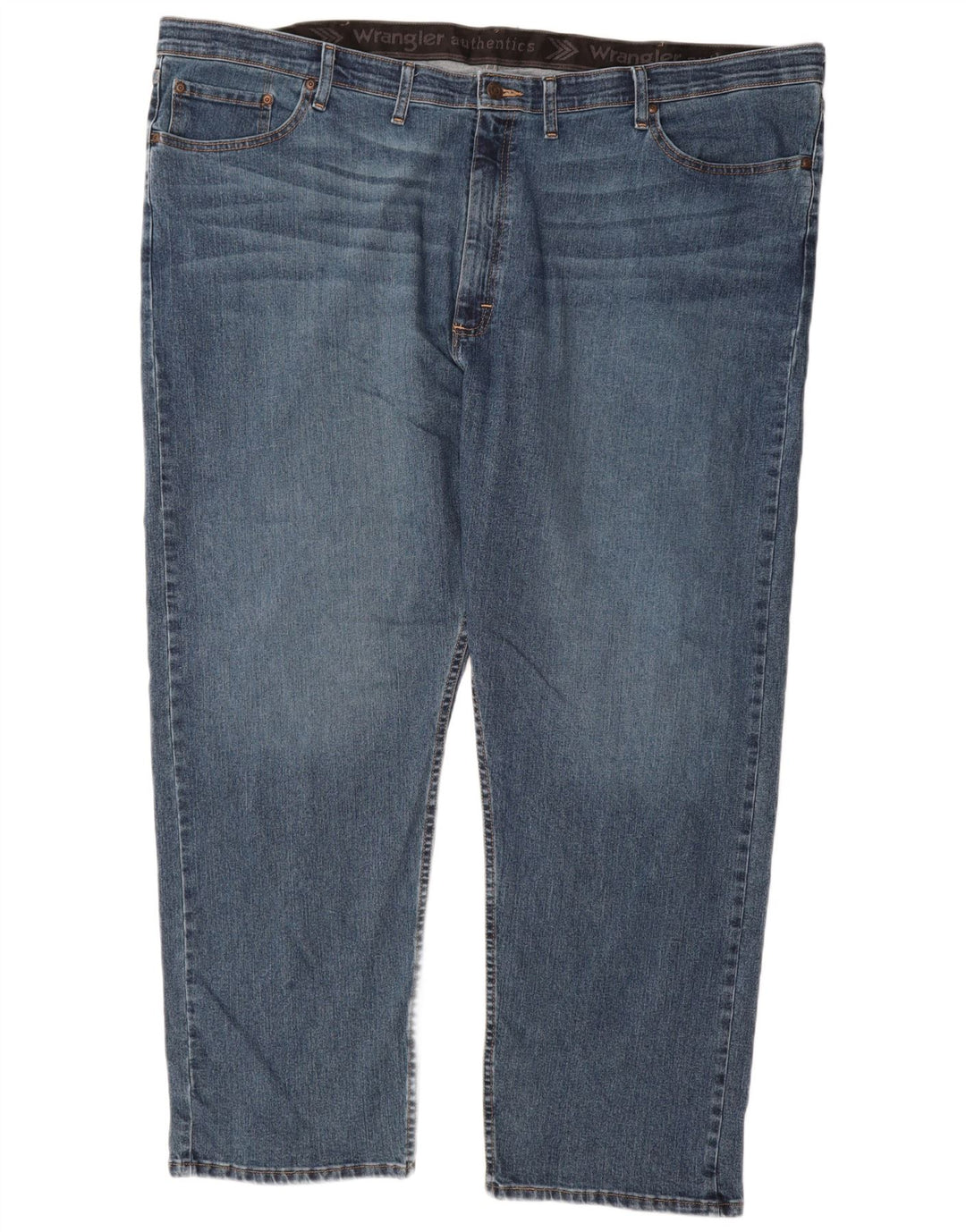 Wrangler Mens Straight Jeans W48 L30 Blue Cotton