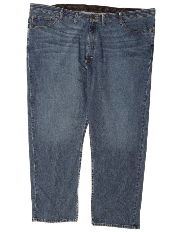 Wrangler Mens Straight Jeans W48 L30 Blue Cotton