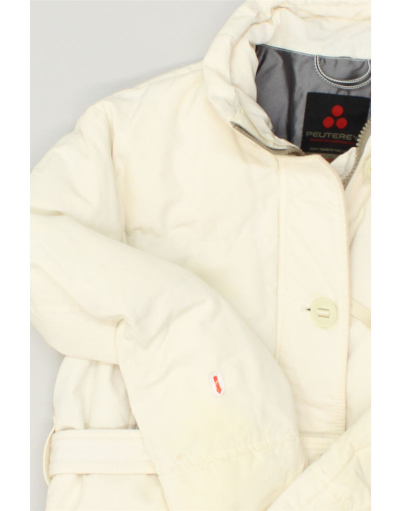 PEUTEREY Girls Padded Jacket 11-12 Years Medium Off White Cotton | Vintage PEUTEREY | Thrift | Second-Hand PEUTEREY | Used Clothing | Messina Hembry 