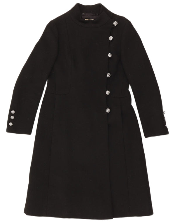Vintage Womens Overcoat UK 10 Small Black