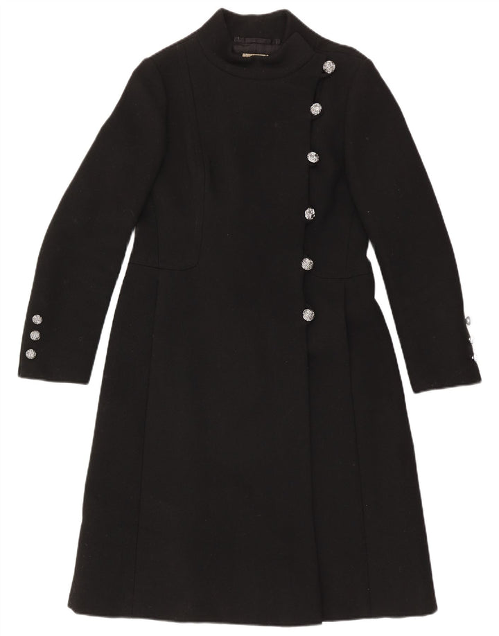 Vintage Womens Overcoat UK 10 Small Black