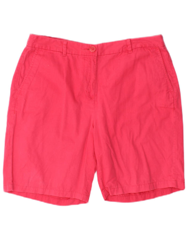 Marks & Spencer Womens Chino Shorts UK 12 Medium W30 Pink Cotton
