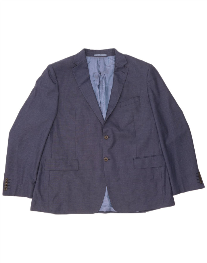 Marks & Spencer Mens 2 Button Regular Fit Blazer Jacket UK 48 2XL Navy Blue