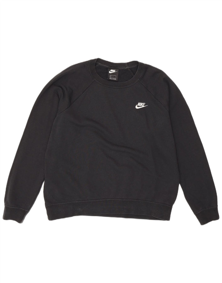 Nike Mens Sweatshirt Jumper Large Black Cotton