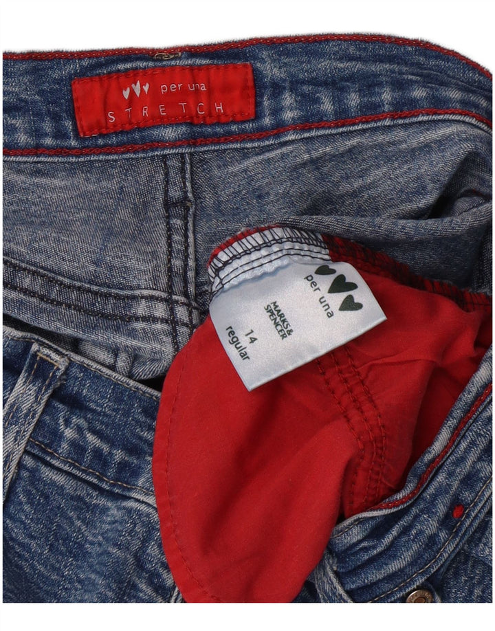 PER UNA Womens Bootcut Jeans UK 14 Medium W30 L30 Blue Cotton