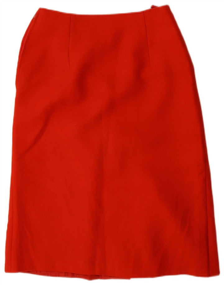 AL DUCA D'AOSTA Womens 5 Button 2 Piece Skirt Set IT 42 Medium W26 Red