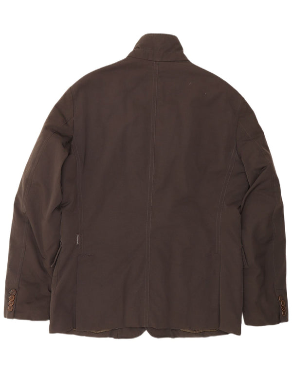 Moncler Mens Padded Utility Jacket 2XL Brown Polyester