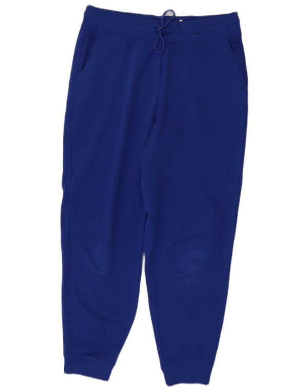 Marks & Spencer Womens Tracksuit Trousers Joggers UK 14 Large Blue Cotton