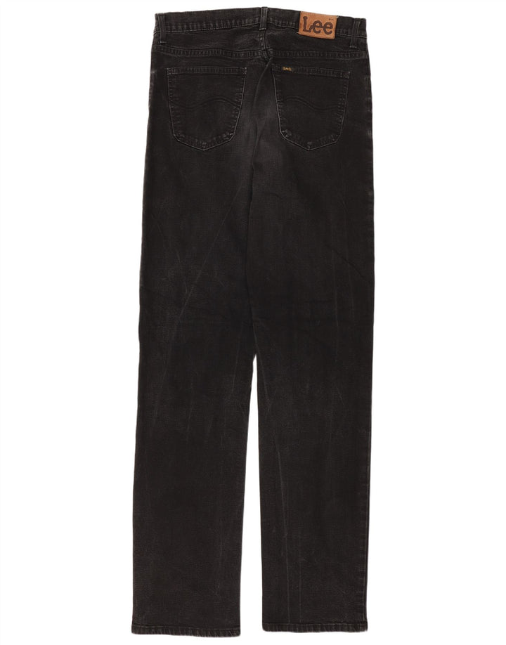 Lee Womens Brooklyn Straight Jeans W34 L36 Black Cotton