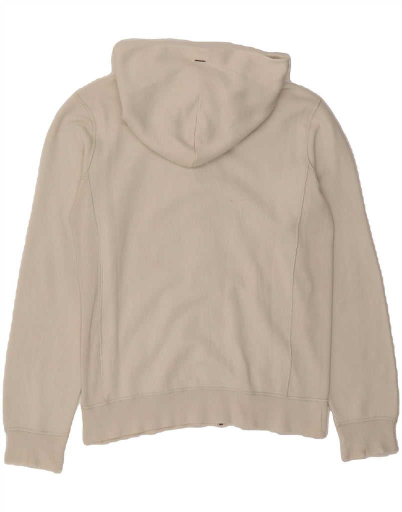 CHAMPION Mens Graphic Zip Hoodie Sweater Medium White Cotton Vintage Champion and Second-Hand Champion from Messina Hembry 