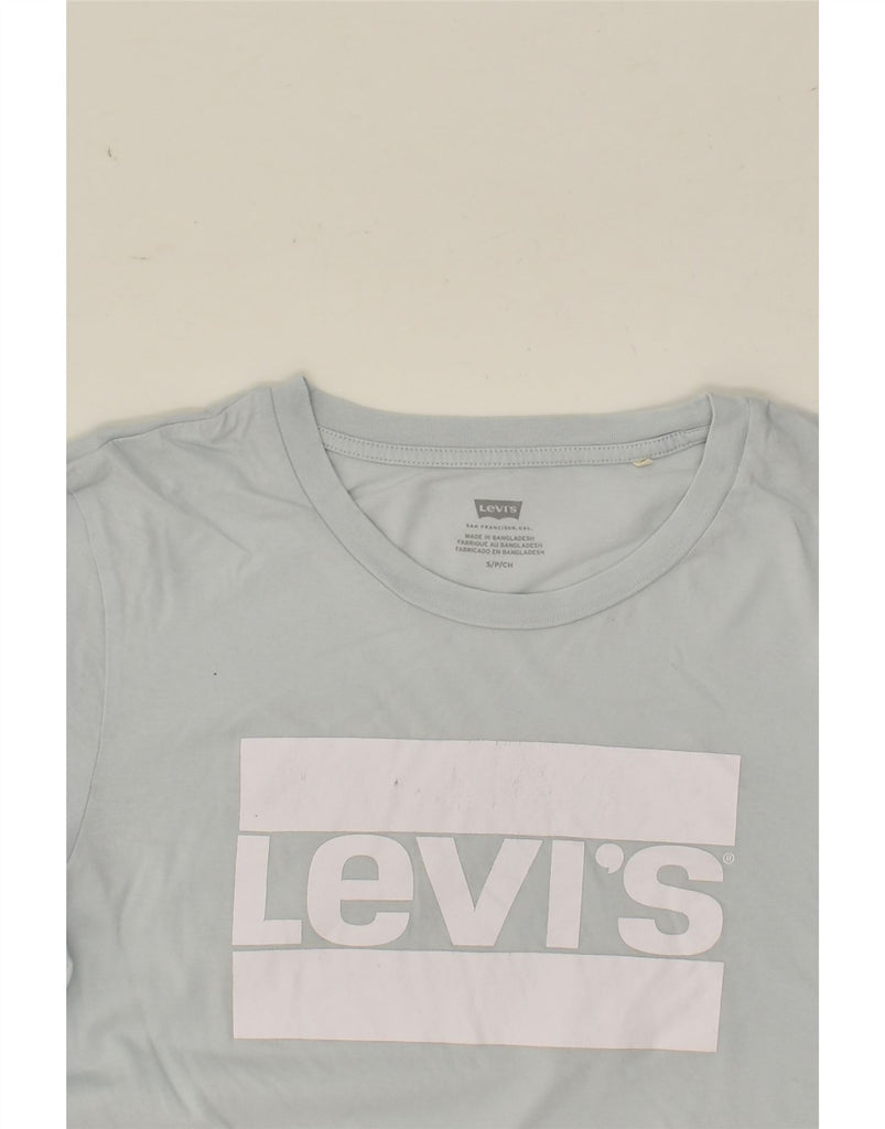 LEVI'S Womens Graphic T-Shirt Top UK 10 Small Grey | Vintage Levi's | Thrift | Second-Hand Levi's | Used Clothing | Messina Hembry 