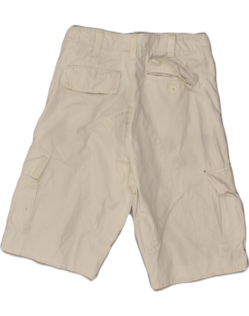 MELTIN' POT Mens Cargo Shorts W28 Small White Cotton | Vintage Meltin' Pot | Thrift | Second-Hand Meltin' Pot | Used Clothing | Messina Hembry 