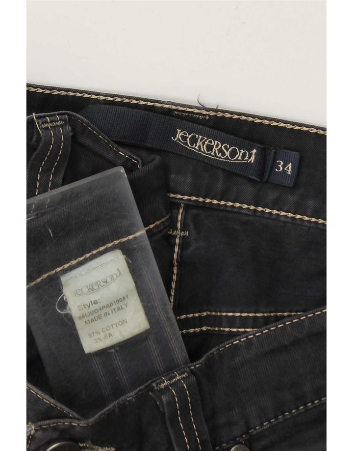 Jeckerson Mens Straight Jeans W34 L31 Grey Cotton