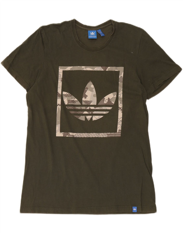 Adidas Mens Graphic T-Shirt Top Large Khaki