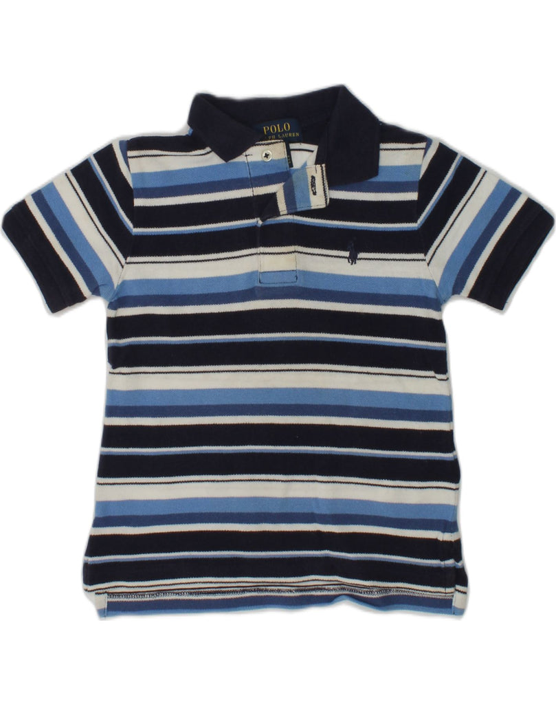 POLO RALPH LAUREN Baby Boys Polo Shirt 18-24 Months Blue Striped Cotton | Vintage Polo Ralph Lauren | Thrift | Second-Hand Polo Ralph Lauren | Used Clothing | Messina Hembry 