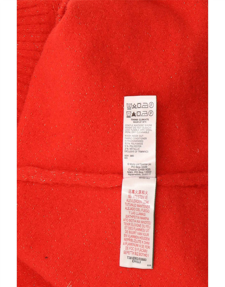 Marks & Spencer Womens Turtle Neck Jumper Sweater UK 16 Large Red