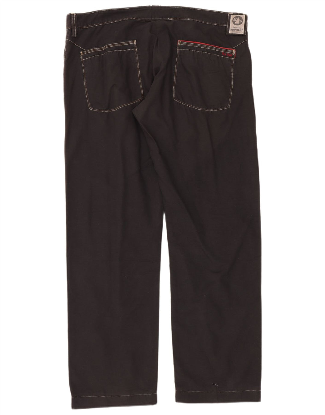 Murphy & Nye Mens Sailmakers Straight Casual Trousers W42 L34 Black Cotton