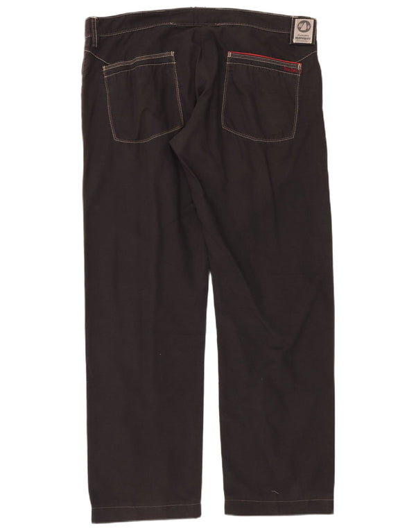 Murphy & Nye Mens Sailmakers Straight Casual Trousers W42 L34 Black Cotton