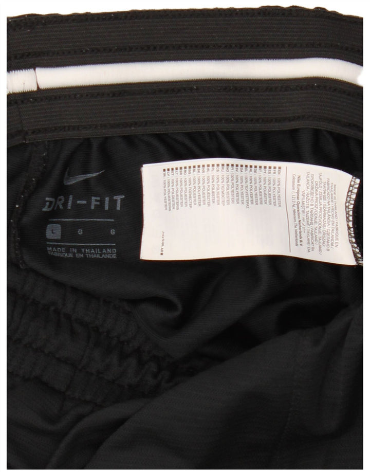Nike Mens Dri Fit Graphic Sport Shorts Large  Black Polyester