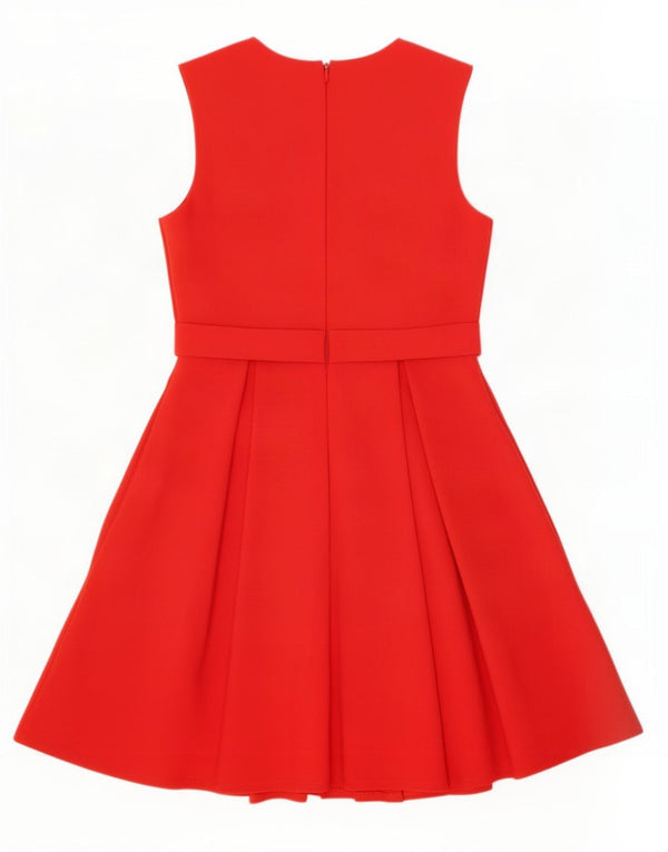 Les Voiliers Womens Sleeveless A-Line Dress UK 14 Large Red Polyester
