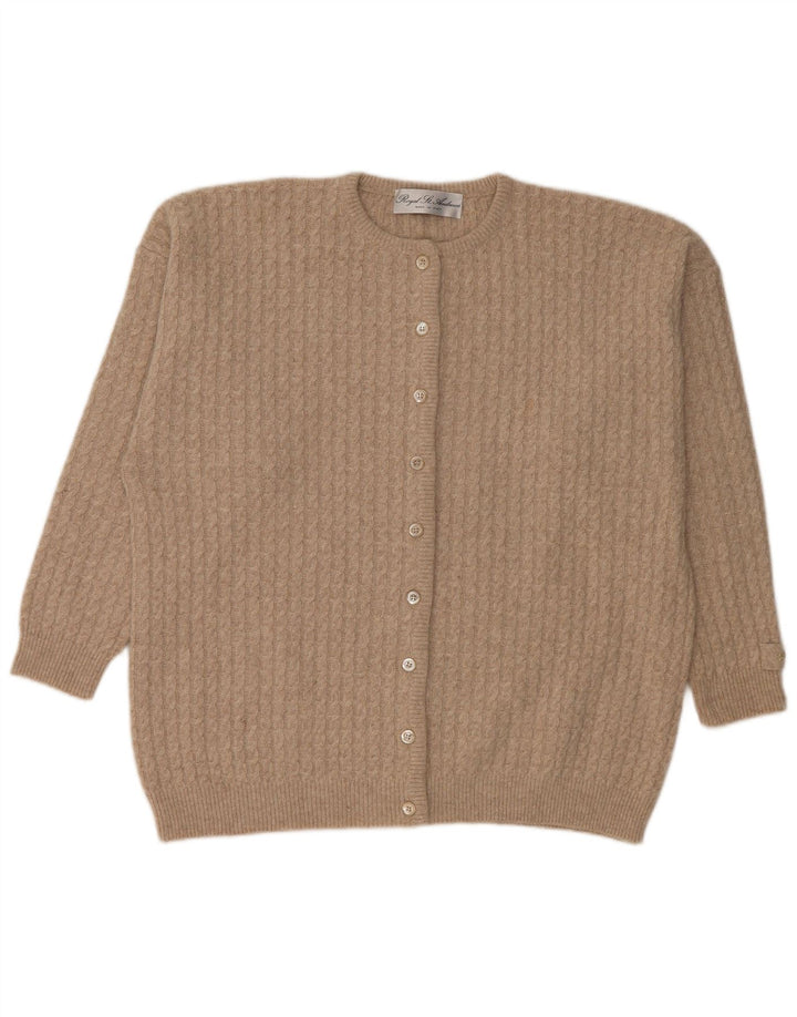 ST. ANDREWS Womens Cardigan Sweater UK 18 XL Beige Angora