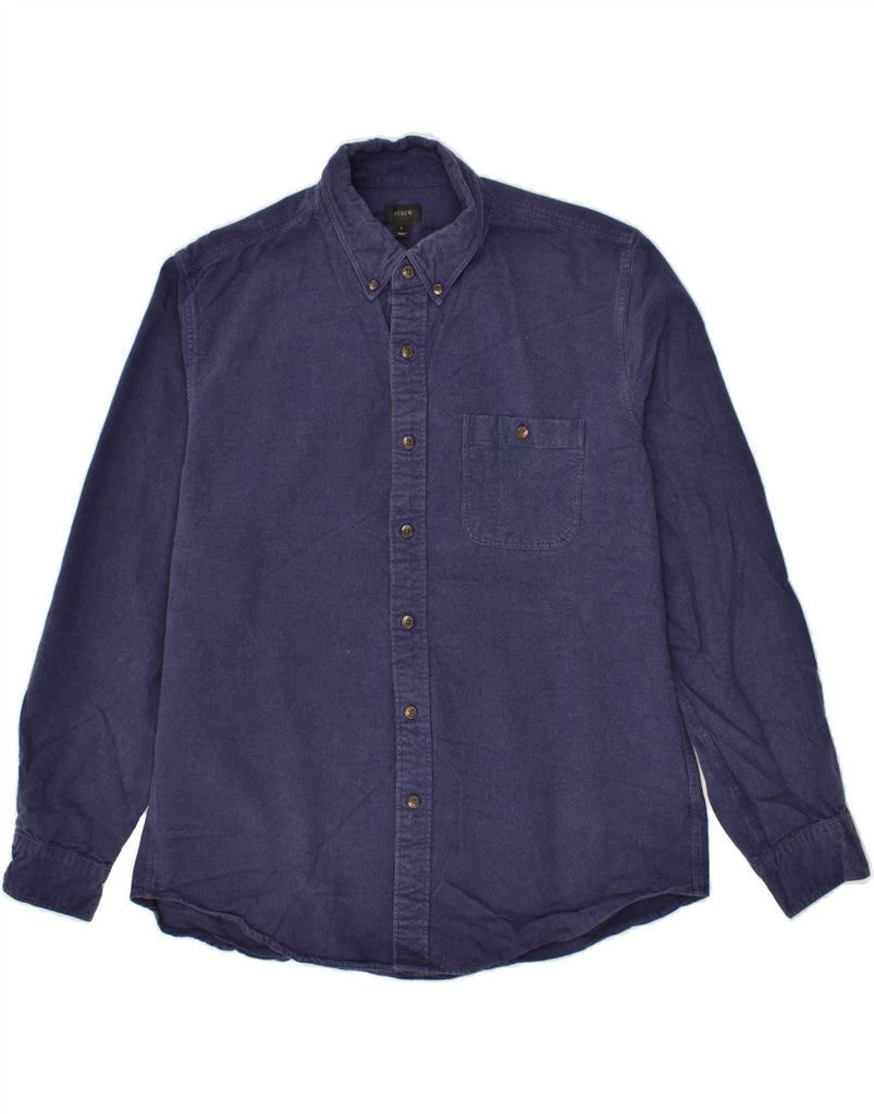 J. CREW Mens Shirt Large Navy Blue Cotton | Vintage J. Crew | Thrift | Second-Hand J. Crew | Used Clothing | Messina Hembry 