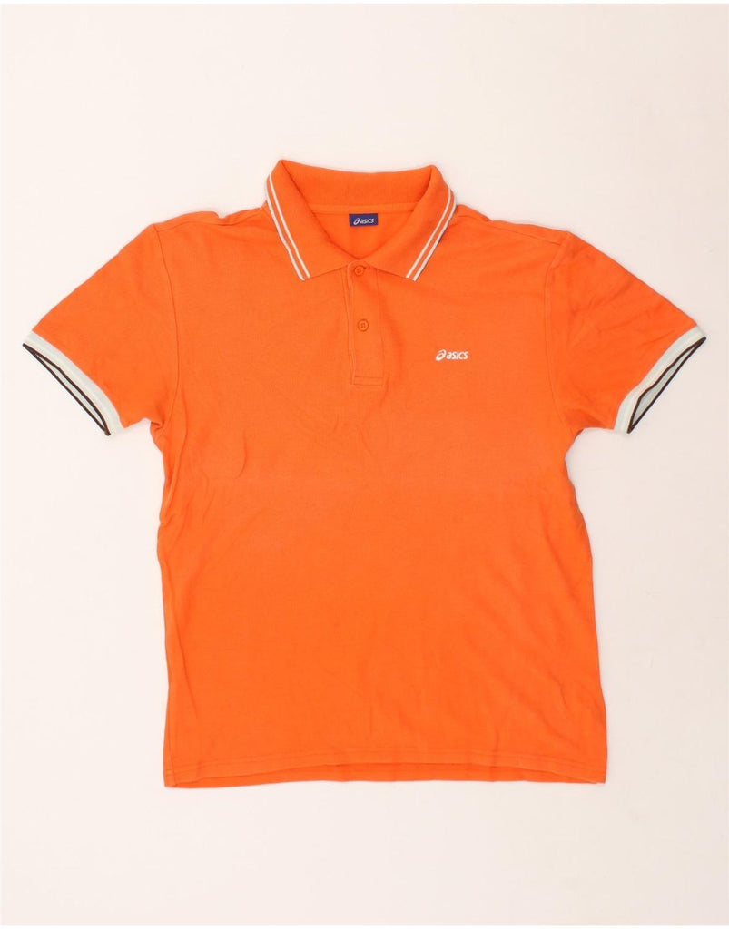 ASICS Mens Polo Shirt Large Orange Cotton | Vintage Asics | Thrift | Second-Hand Asics | Used Clothing | Messina Hembry 