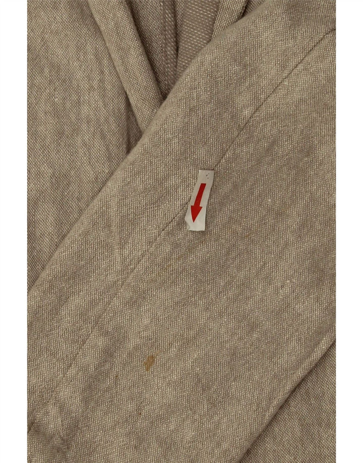 Zara Boys 2 Button Blazer Jacket 11-12 Years Beige Linen