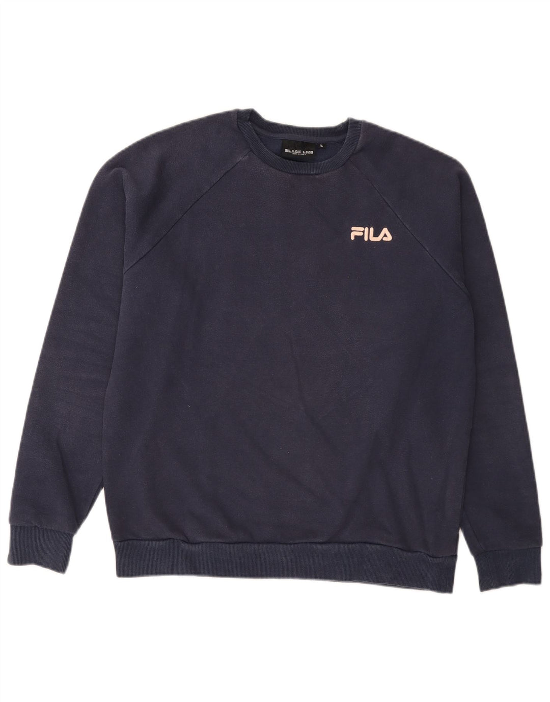 Fila Mens Sweatshirt Jumper Large Navy Blue Cotton