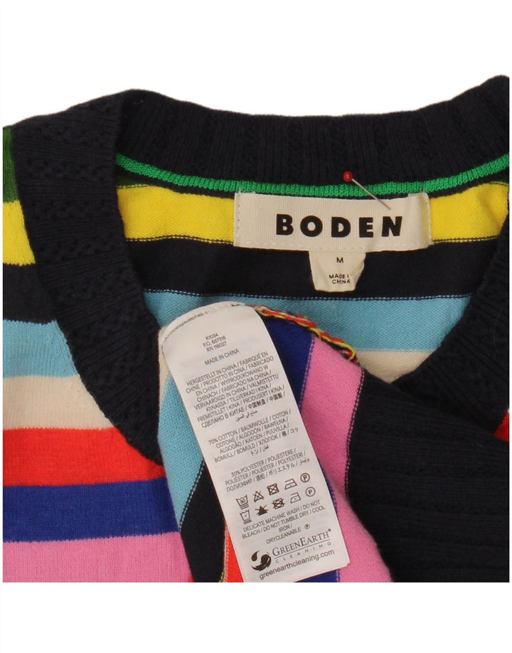 Boden Womens Crew Neck Jumper Sweater UK 14 Medium Multicoloured Striped