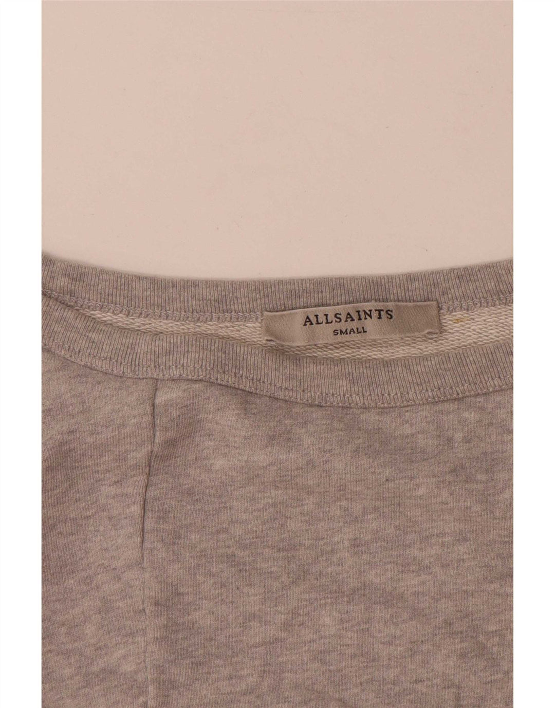 All Saints Womens Oversized Sweatshirt Jumper UK 10 Small Grey Cotton