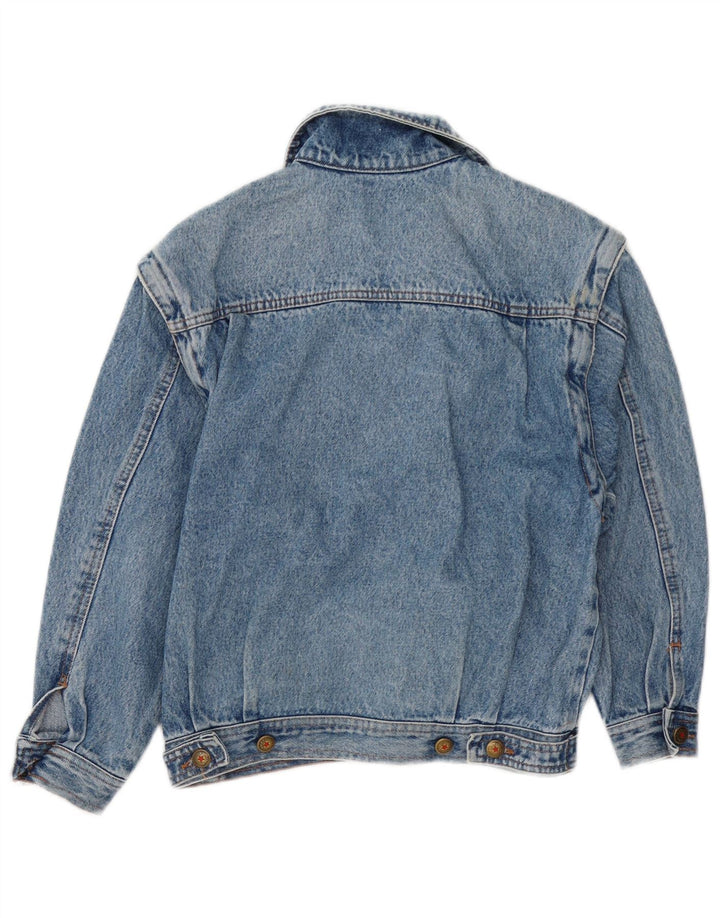 Casucci Boys Graphic Denim Jacket 10-11 Years Blue Cotton