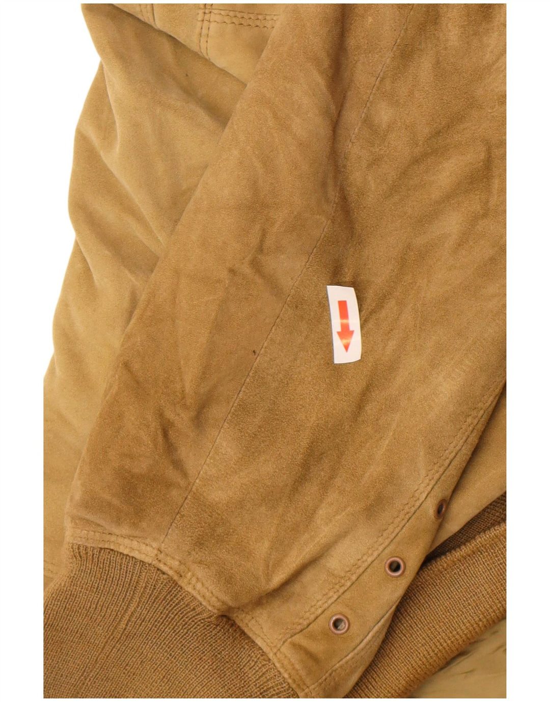 Gianni Versace Womens Loose Fit Suede Bomber Jacket UK 38 Medium Beige