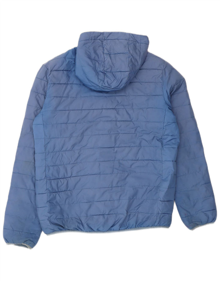 Quiksilver Boys Hooded Padded Jacket 15-16 Years Blue Polyester