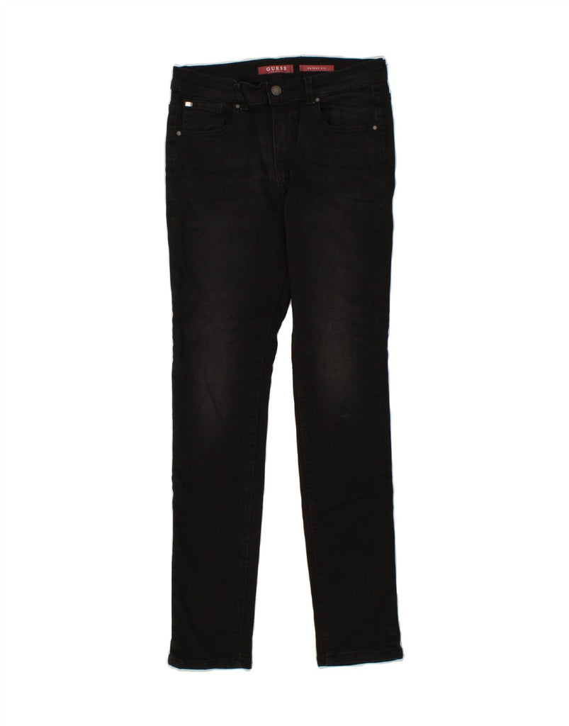 GUESS Womens Skinny Jeans UK 14 Medium W30 L31 Black Cotton Vintage Guess and Second-Hand Guess from Messina Hembry 