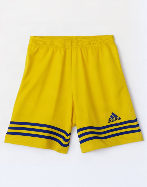 Adidas Mens Climalite Sport Shorts Small Yellow Polyester