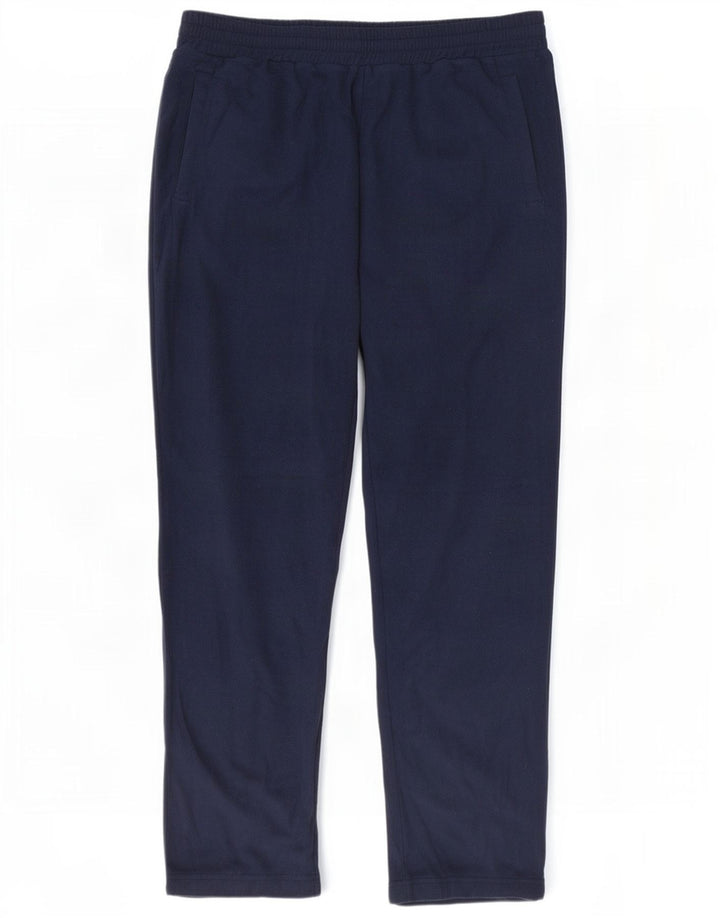 Marks & Spencer Mens Fleece Tracksuit Trousers Large Navy Blue Polyester