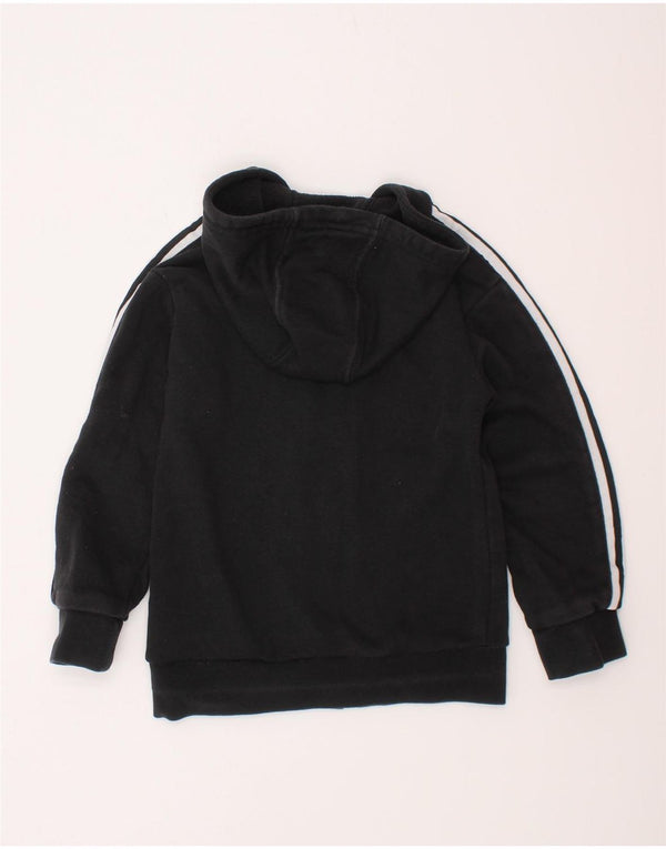 Adidas Boys Zip Hoodie Sweater 2-3 Years Black Cotton