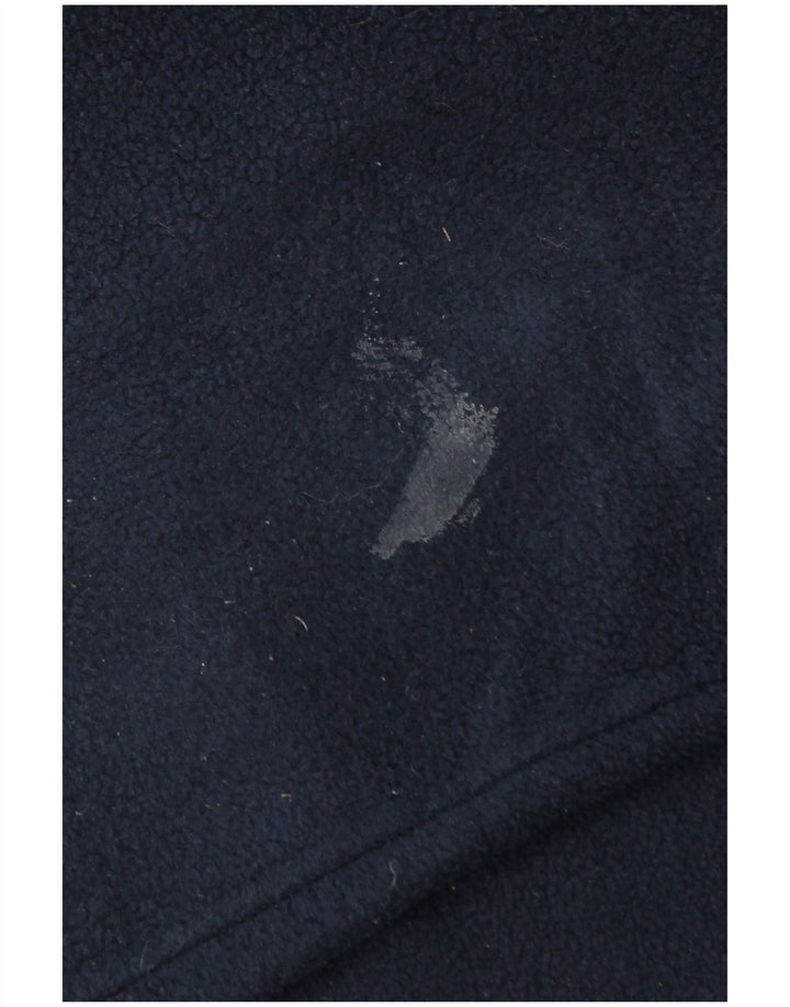 Kappa Mens Zip Neck Fleece Jumper Large Navy Blue Polyester