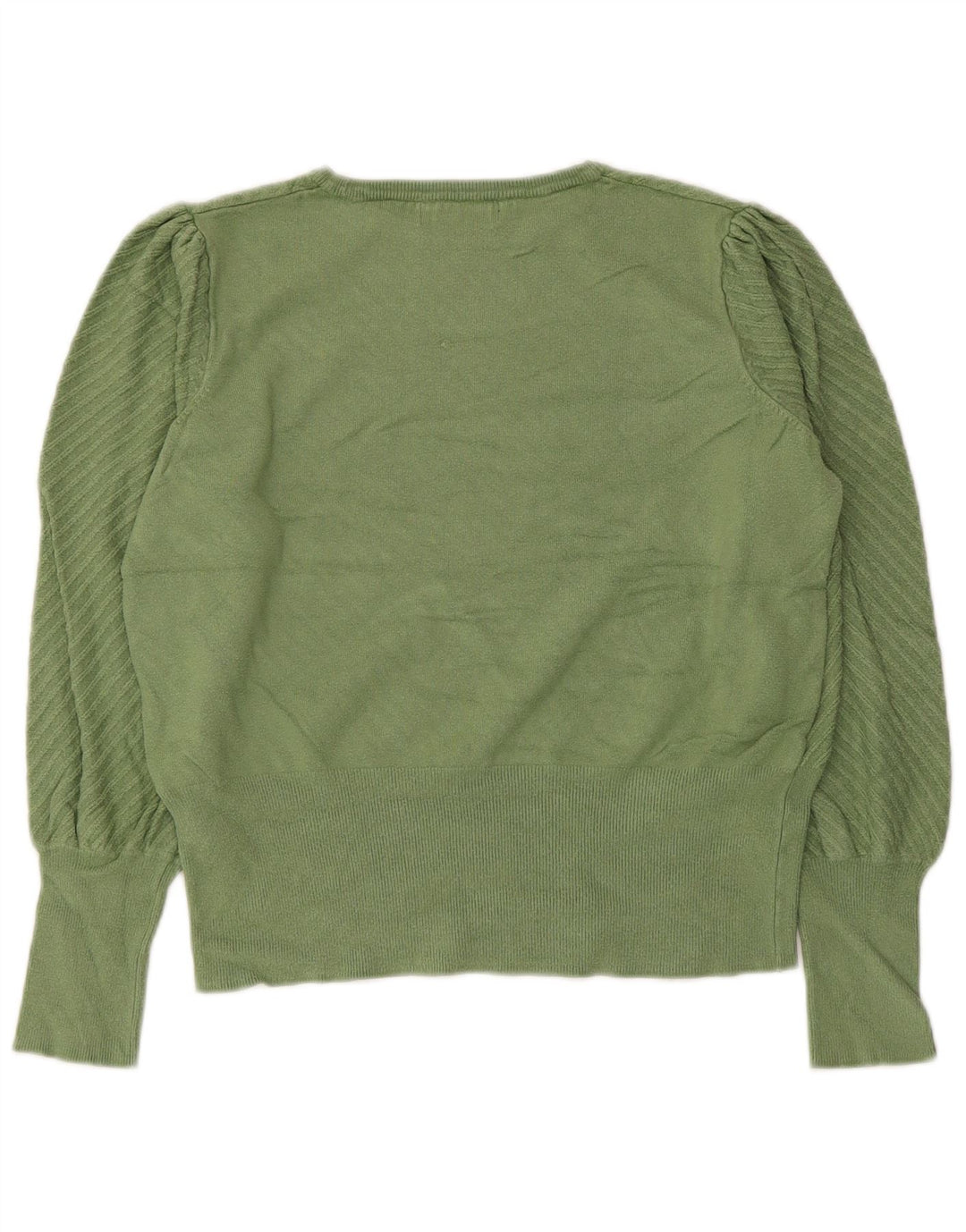 Marks & Spencer Womens Boat Neck Jumper Sweater UK 14 Medium Green Striped