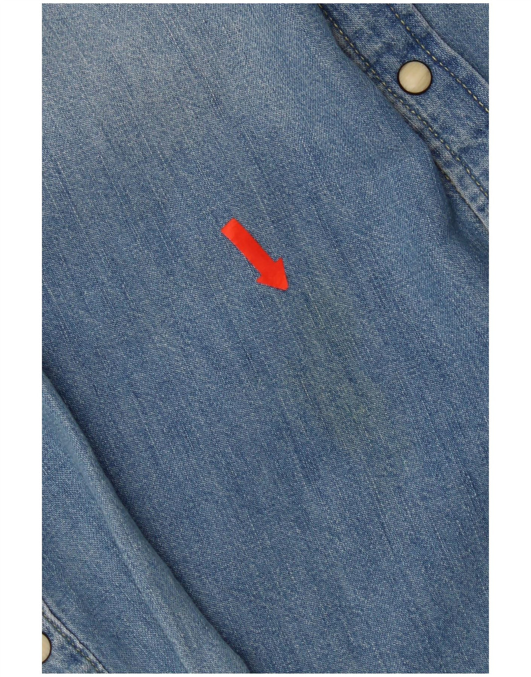 Lee Mens Slim Fit Denim Shirt Large Blue Cotton