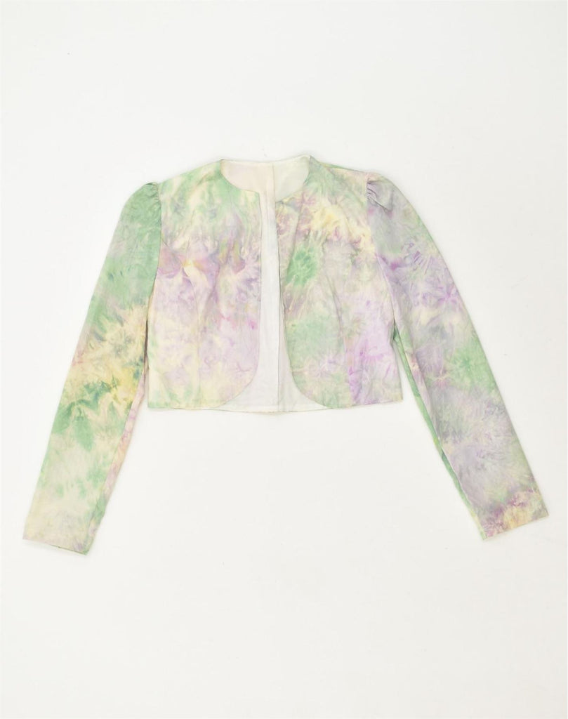 VINTAGE Womens Bolero Jacket UK 8 Small Multicoloured Tie Dye | Vintage Vintage | Thrift | Second-Hand Vintage | Used Clothing | Messina Hembry 