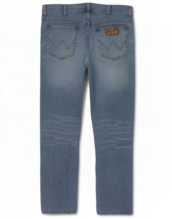 Wrangler Mens Texas Stretch Straight Jeans W38 L30 Blue Cotton