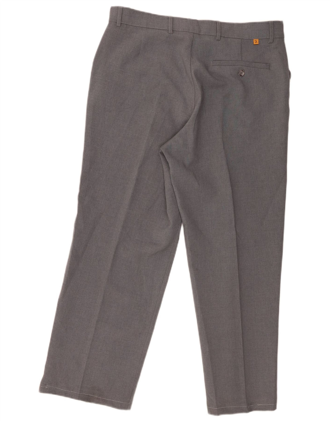 Farah Mens Straight Casual Trousers W34 L27 Grey Polyester