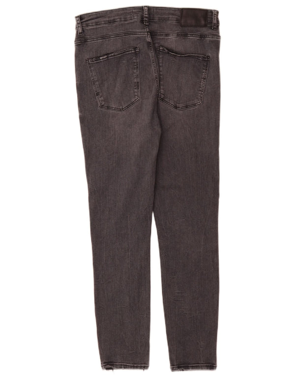 Zara Womens High Waist Skinny Jeans EU 42 Large W32 L27 Grey