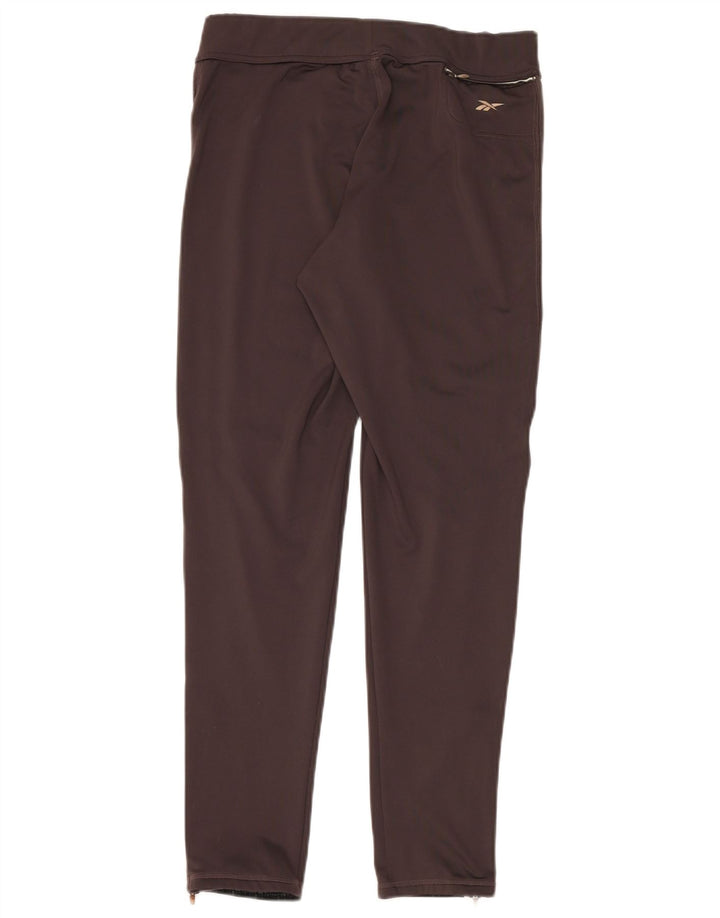 Reebok Womens Leggings UK 16 Large  Brown Polyester