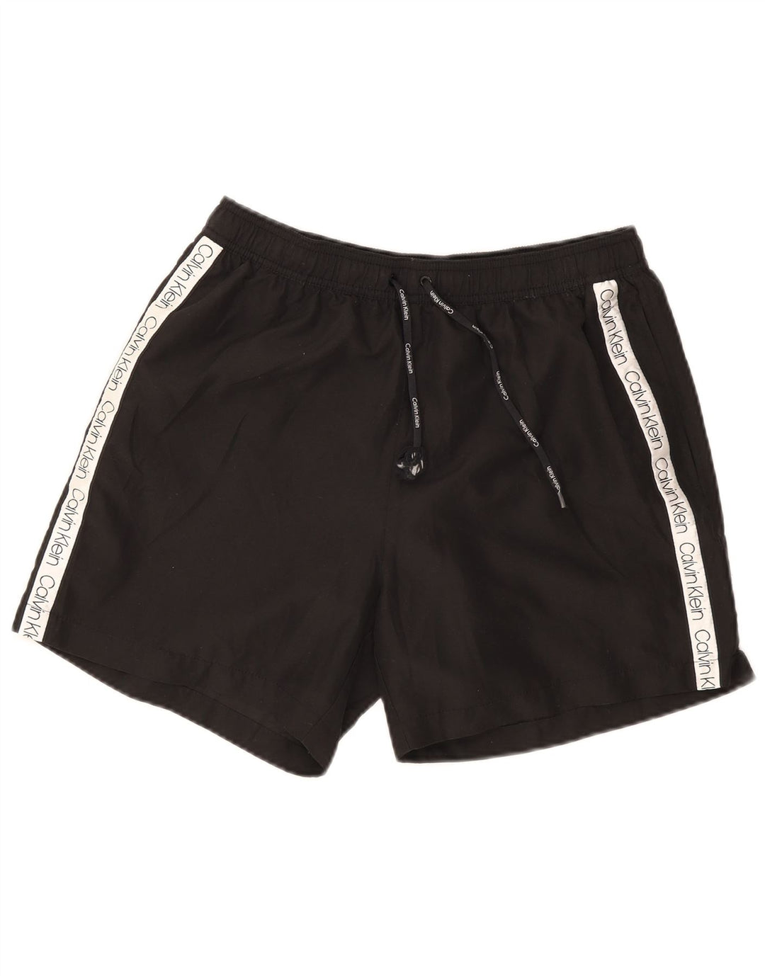 Calvin Klein Mens Graphic Swimming Shorts XL Black Colourblock Polyester