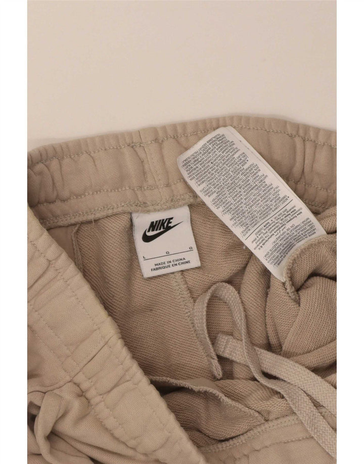Nike Mens Tracksuit Trousers Joggers Large  Beige Cotton
