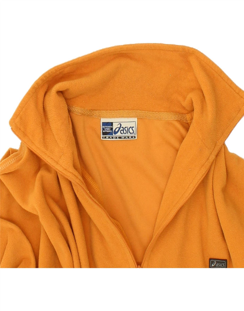 ASICS Mens Zip Neck Fleece Jumper Large Orange Polyester | Vintage Asics | Thrift | Second-Hand Asics | Used Clothing | Messina Hembry 