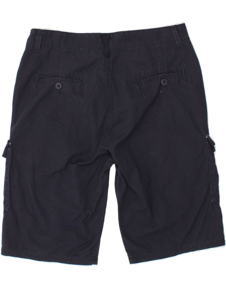 WAMPUM Womens Cargo Shorts IT 46 Large W32 Navy Blue Cotton Vintage Wampum and Second-Hand Wampum from Messina Hembry 